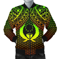 Polynesian Pohnpei Personalised Men's Bomber Jacket - Reggae Vintage Polynesian Patterns Reggae - Polynesian Pride