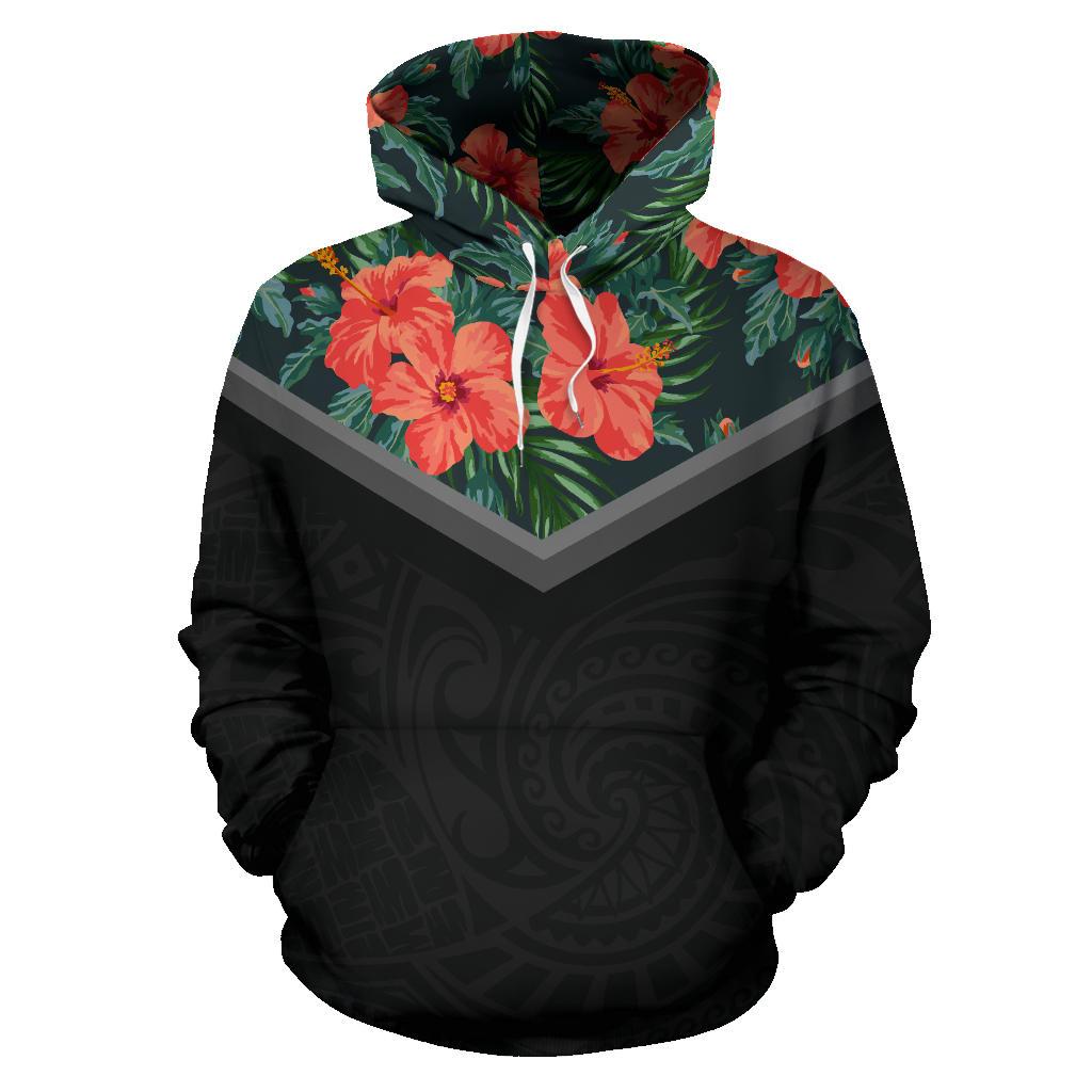 Hawaii Red Hibiscus Hoodie - Polynesian Pride