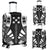 Gambier Islands Luggage Cover - Polynesian Tattoo Black Black - Polynesian Pride