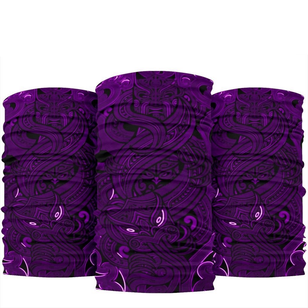 New Zealand Bandana 3 Pack, Maori Gods Tumatauenga (God of War) - Purple One Size Purple - Polynesian Pride