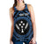 Kosrae Personalised Women's Racerback Tank - Kosrae Flag In Polynesian Tattoo Style (Blue) - Polynesian Pride