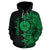 Tahiti Polynesian Zip up Hoodie Tahiti Flag Heartbeat Pattern Green Version TH0 - Polynesian Pride