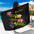 Cook Islands Polynesian Custom Personalised Sarong - Plumeria Tribal Women One Size Black - Polynesian Pride