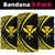 Hawaiian Bandana Kanaka Polynesian Bandana 3-Pack - Circle Style Yellow - Polynesian Pride