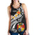 Tonga Women's Racerback Tank - Tonga Seal Polynesian Patterns Plumeria (Black) - Polynesian Pride