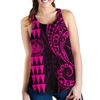 Hawaii Coat of Arm Women's Racerback Tank Pink - Polynesian Pride