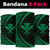 Hawaiian Bandana Kanaka Polynesian Bandana 3-Pack - Circle Style Green - Polynesian Pride