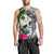 Chuuk Custom Personalised Men's Tank Top White - Turtle Plumeria Banana Leaf - Polynesian Pride