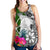 Yap Women's Racerback Tank White - Turtle Plumeria Banana Leaf - Polynesian Pride