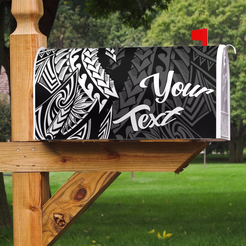 Pohnpei State Mailbox Cover - Custom Personalised Wings Style Mailbox Cover - Pohnpei State Black - Polynesian Pride
