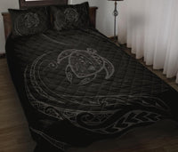 Hawaii Turtle Quilt Bed Set - Gray - Frida Style - Polynesian Pride