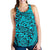 Polynesian Women Racerback Tank Top 44 Black-Cyan - Polynesian Pride