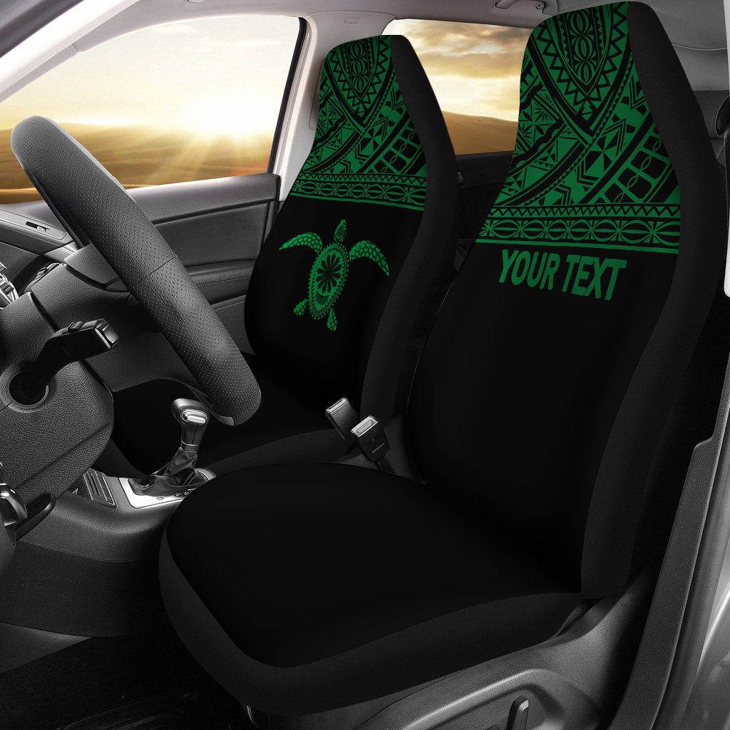 Hawaii Custom Personalised Car Seat Covers - Polynesian Turtle Green Horizontal Universal Fit Green - Polynesian Pride