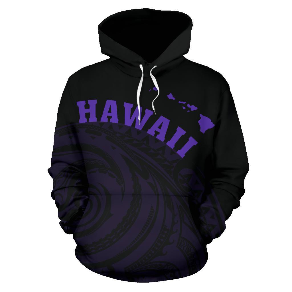 Hawaii Polynesia Hoodie Violet Tatau Style - Polynesian Pride