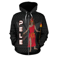 Polynesian Hawaii Zip up Hoodie Pele Hawaiian God of the Myths and Legends - Polynesian Pride