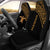 Hawaii Car Seat Covers - Polynesian Turtle Tattoo Gold Curve Universal Fit Gold - Polynesian Pride