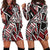 Federated States of Micronesia Women's Hoodie Dress - Tribal Flower Special Pattern Red Color - Polynesian Pride