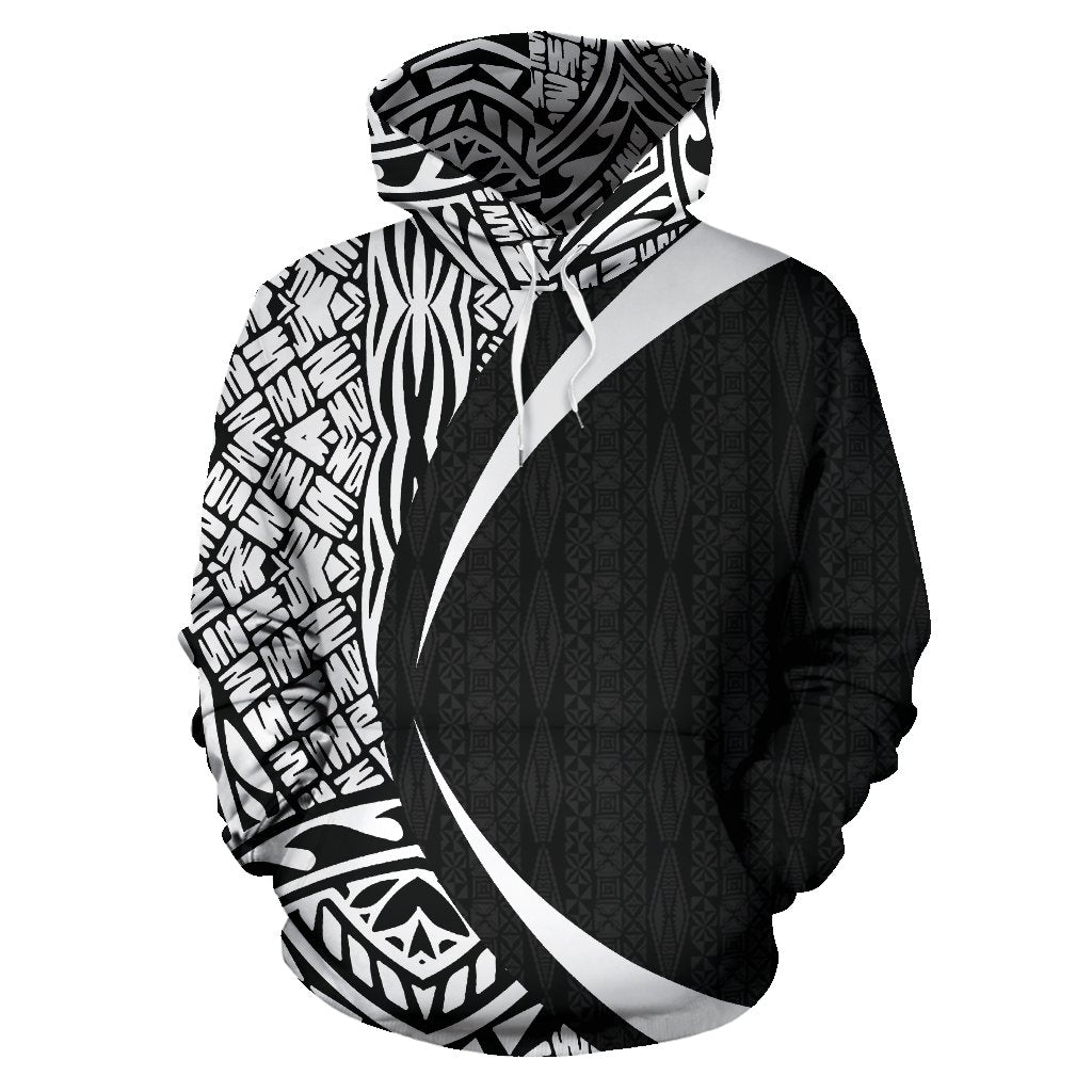 Polynesian Basic White Hoodie Circle Style - Polynesian Pride