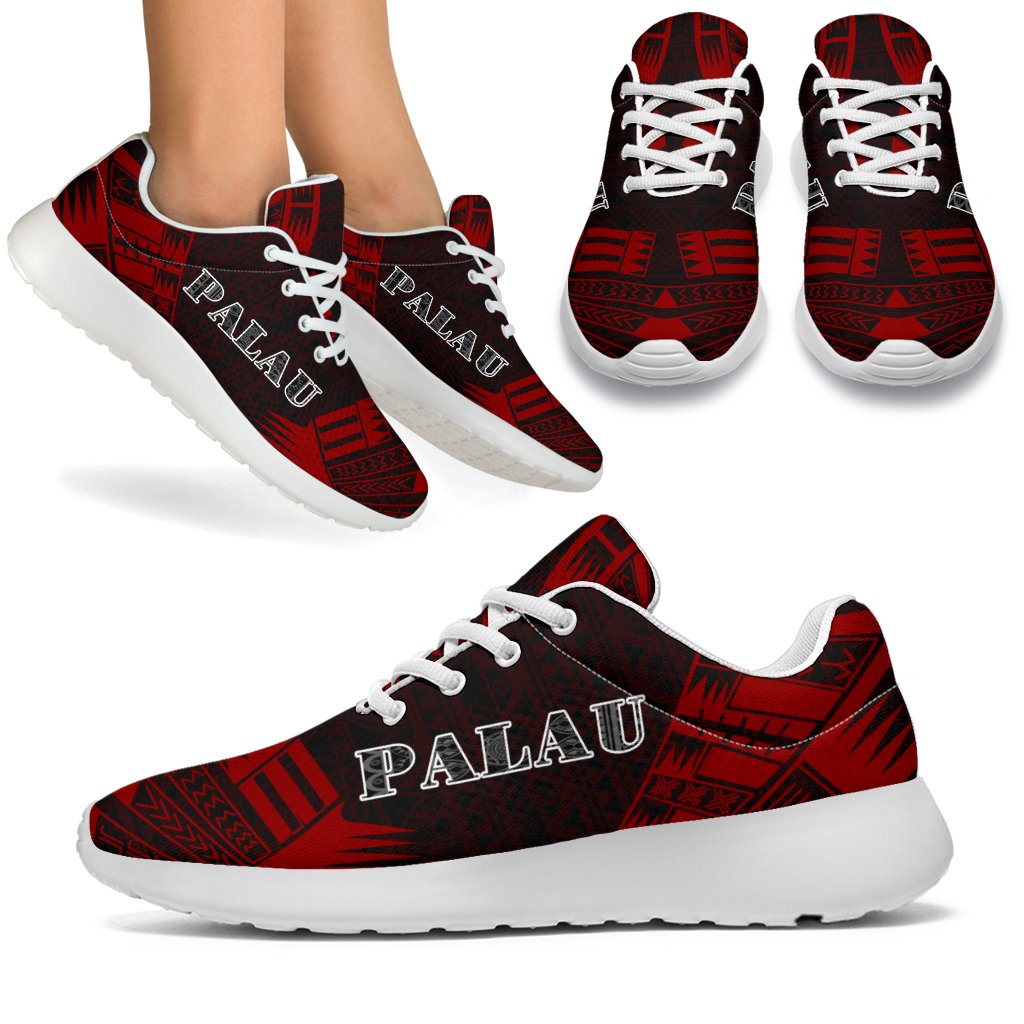 Palau Sport Sneakers - Polynesian Tattoo Red White - Polynesian Pride