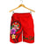 Fiji Polynesian Custom Personalised Men's Shorts - Floral With Seal Red - Polynesian Pride