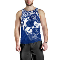 Tonga Polynesian Men's Tank - Tongan Pride (Bright Blue) - Polynesian Pride