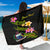 Samoa Polynesian Custom Personalised Sarong - Plumeria Tribal Women One Size Black - Polynesian Pride