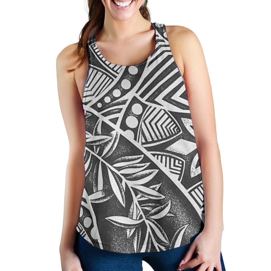 Polynesian Women Racerback Tank Top 46 Grey - Polynesian Pride