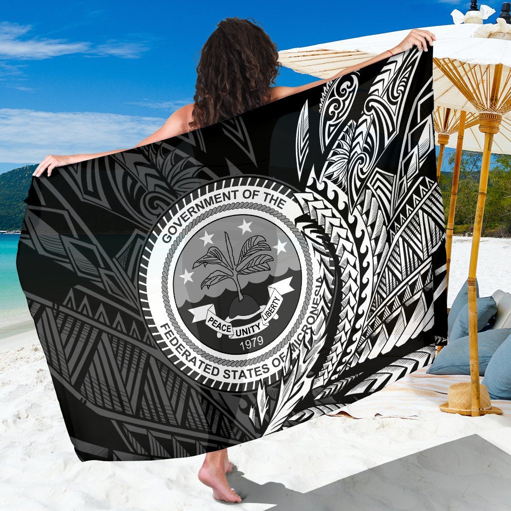 Federated States of Micronesia Sarong - Wings Style Sarong - Federated States of Micronesia One Size Black - Polynesian Pride