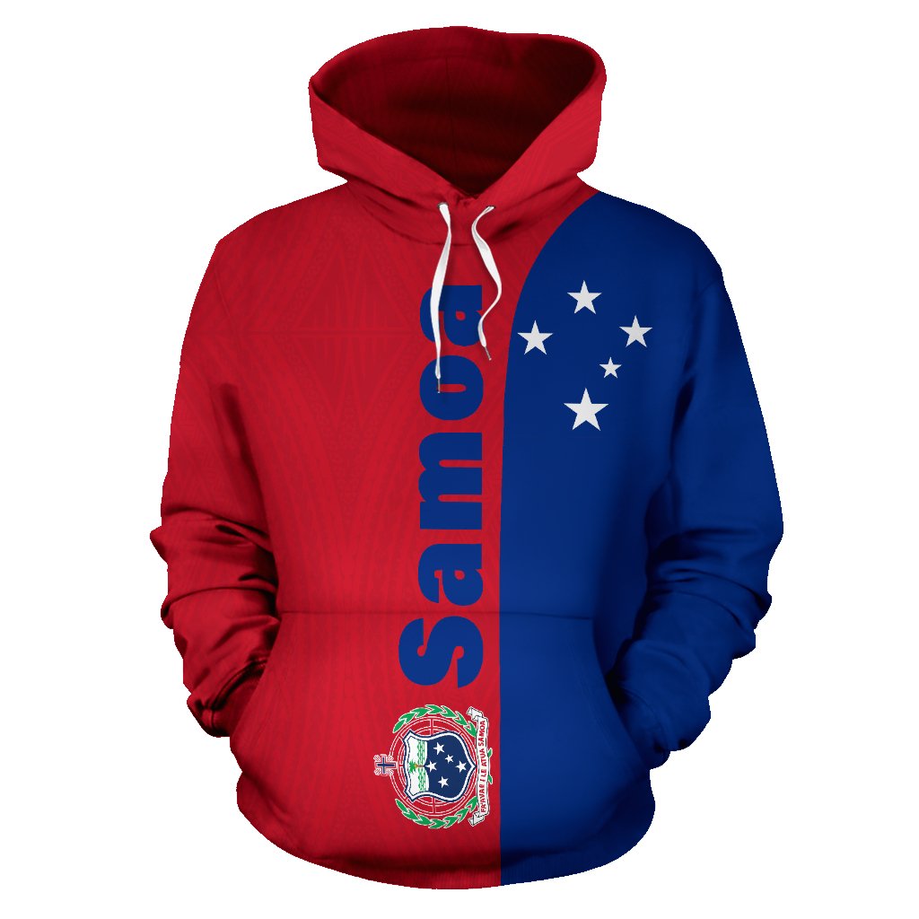 Samoa Polynesian All Over Hoodie Shoulder Style - Polynesian Pride