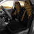 Hawaii Car Seat Covers - Polynesian Warriors Tattoo Gold Curve Universal Fit Gold - Polynesian Pride