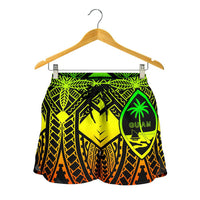 Guam Polynesian Women's Shorts - Guam Reggae Seal with Polynesian Tattoo - Polynesian Pride