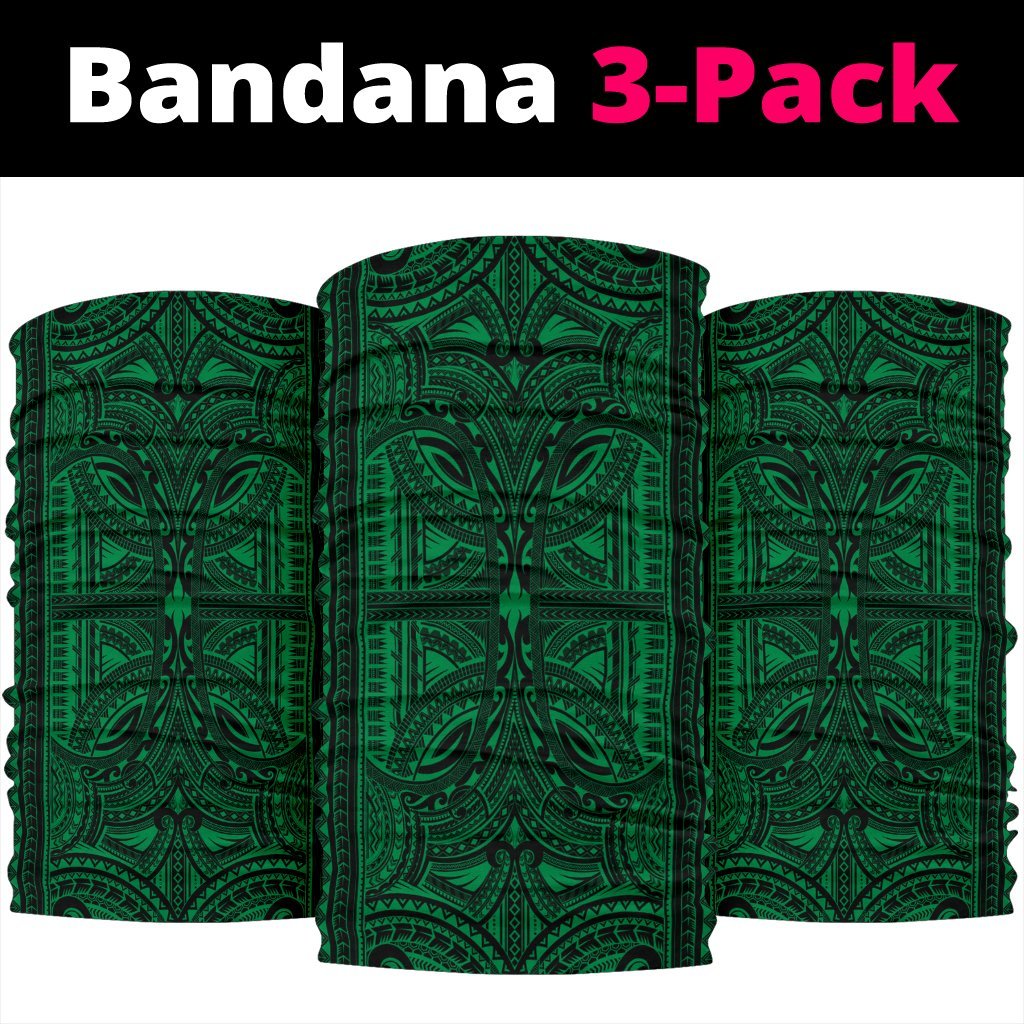 Polynesian Tribal Tatau Green Unisex Bandana One Size Green - Polynesian Pride