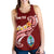 Guam Personalised Women's Racerback Tank - Guam Seal Polynesian Patterns Plumeria (Red) - Polynesian Pride