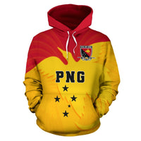 Papua New Guinea Hoodie Rugby Unisex Yellow - Polynesian Pride