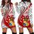 Tonga Women's Hoodie Dress Kanaloa Tatau Gen TO Red - Polynesian Pride