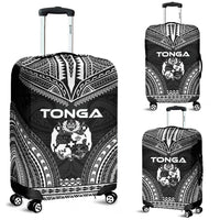Tonga Polynesian Chief Luggage Cover - Black Version Black - Polynesian Pride