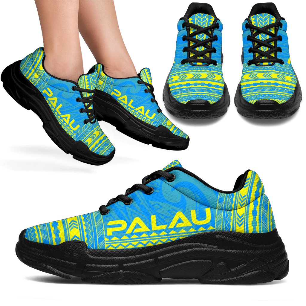 Palau Chunky Sneakers - Polynesian Chief Flag Version - Polynesian Pride