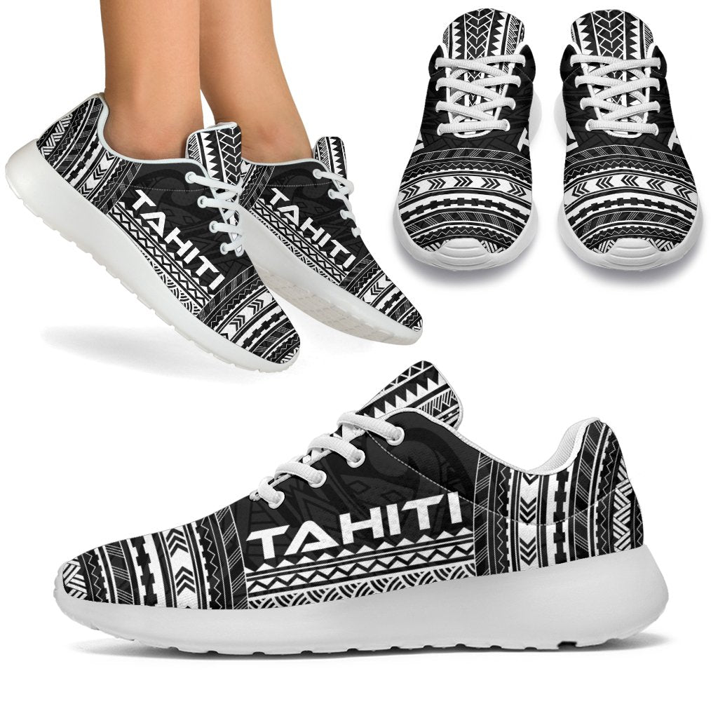 Tahiti Sporty Sneakers - Polynesian Chief Black Version White - Polynesian Pride