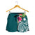 The Philippines Women's Shorts - Summer Plumeria (Turquoise) - Polynesian Pride