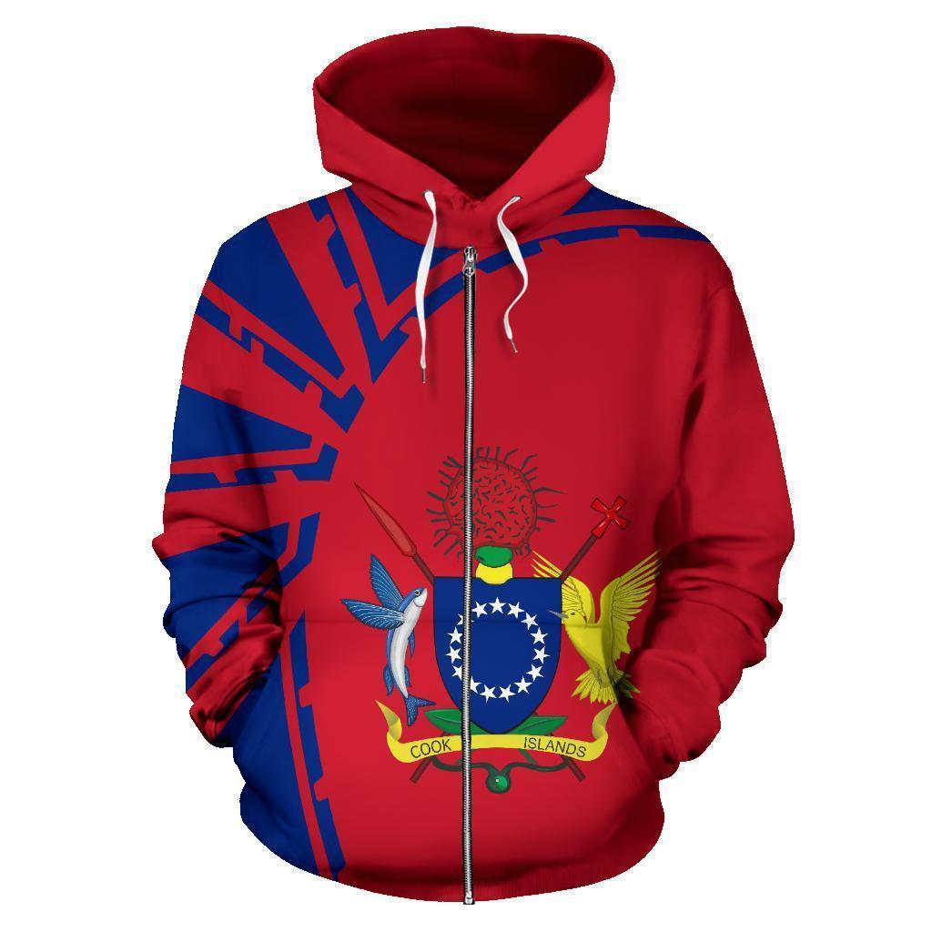 Cook Islands Zip Hoodie Premium Style Unisex Art - Polynesian Pride