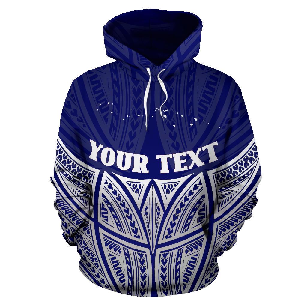 Federated States of Micronesia Polynesian Custom Hoodie Blue Pride Map nd Seal - Polynesian Pride