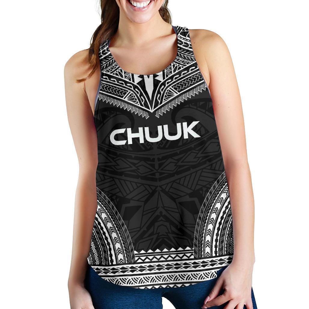 Chuuk Women's Racerback Tank - Polynesian Chief Black Version Black - Polynesian Pride