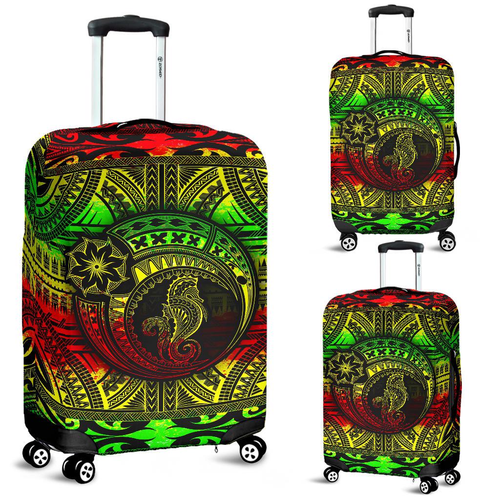 Seahorse Polynesian Luggage Cover - Polynesian Tattoo Reggae Reggae - Polynesian Pride