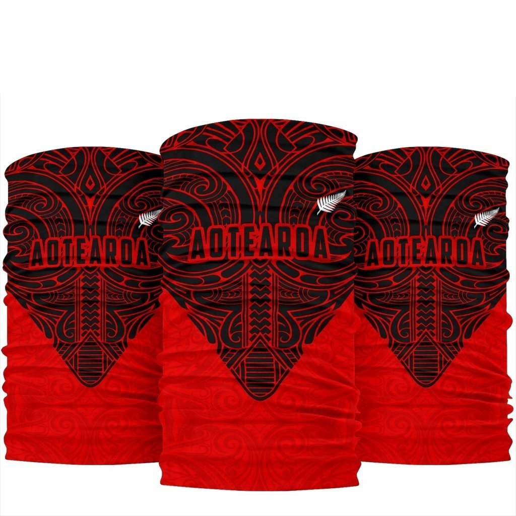 New Zealand Bandana Maori Tattoo Bandana One Size Red - Polynesian Pride