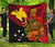 Papua New Guinea Premium Quilt - Tumbuan, Duk - duk and Lime Gourd RED - Polynesian Pride