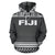 Fiji Tapa All Over Hoodie Grey and White Version - Polynesian Pride