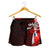 Wallis and Futuna Polynesian Women's Shorts - Coat Of Arm With Hibiscus Women Red - Polynesian Pride