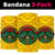 Hawaii Colorful Polynesian Mauna Kea Goddess Pele Bandana 3 - Pack - AH - Yellow - Polynesian Pride