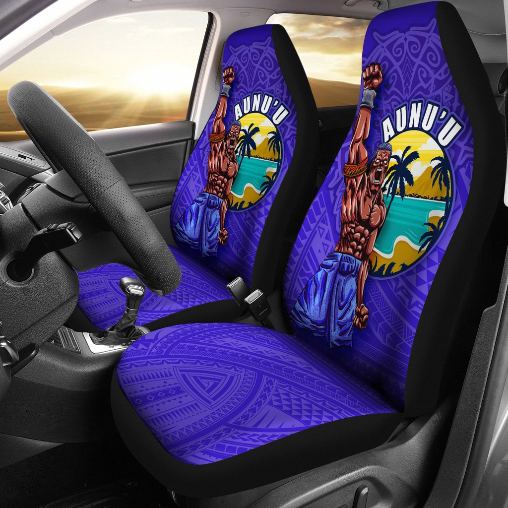 American Samoa Polynesian Car Seat Covers - Aunu'u Island Universal Fit PURPLE - Polynesian Pride