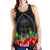 Guam Polynesian Women's Racerback Tank Black Hibiscus - Polynesian Pride